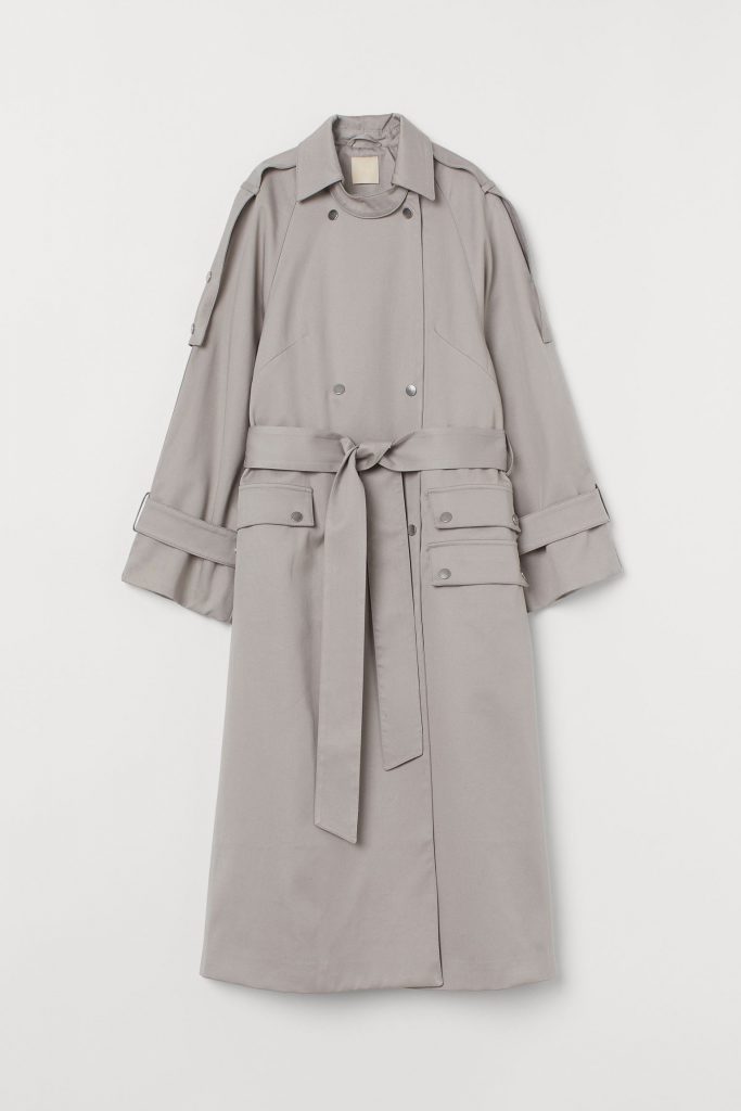 trenchcoat lang dubbelknappt hm