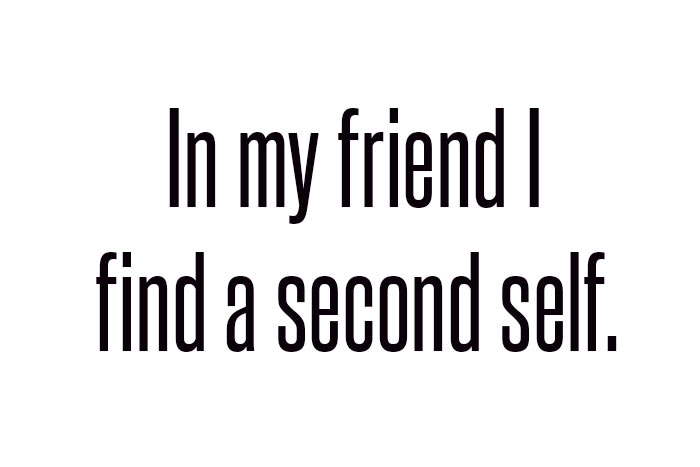 a friend is a second you