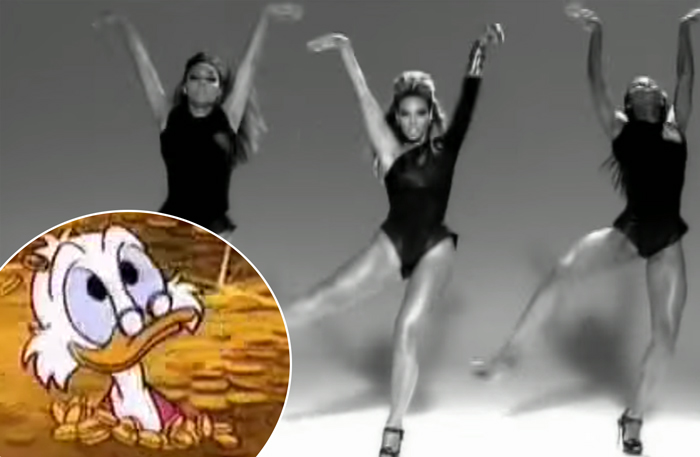 Beyonce dansar single ladies koreografin till Ducktales