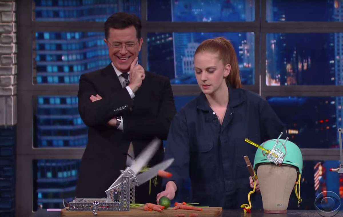 Simone Giertz hos Stephen Colbert är det roligaste du kommer se idag