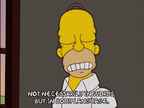 Homer Simpson body language