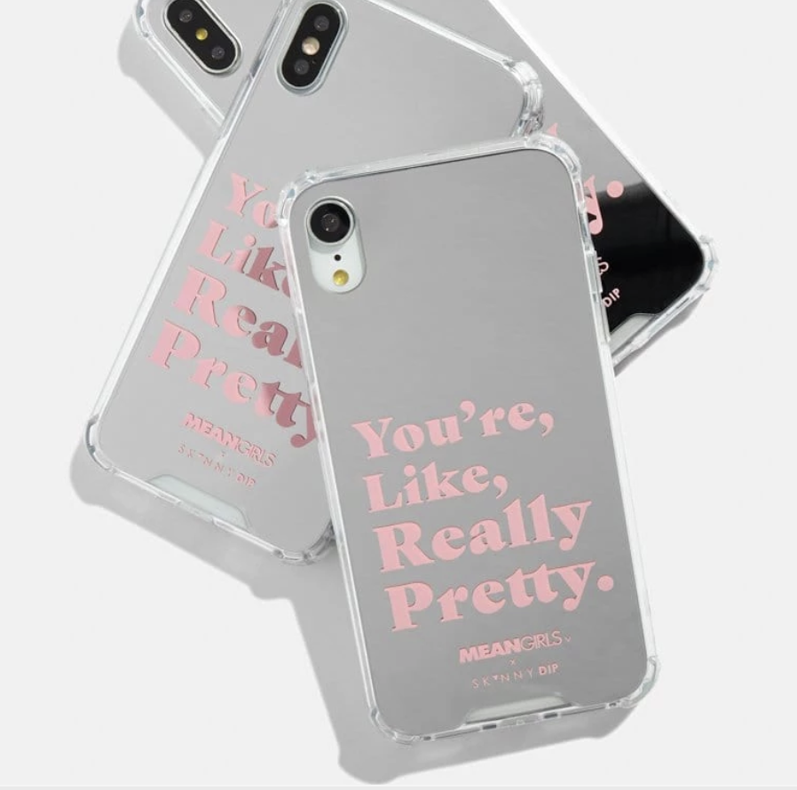 mobilskal med texten "you're like really pretty