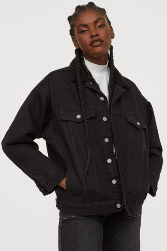 svart jeansjacka
