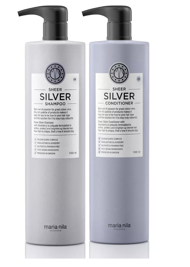 silverschampoo och balsam från maria nila 
