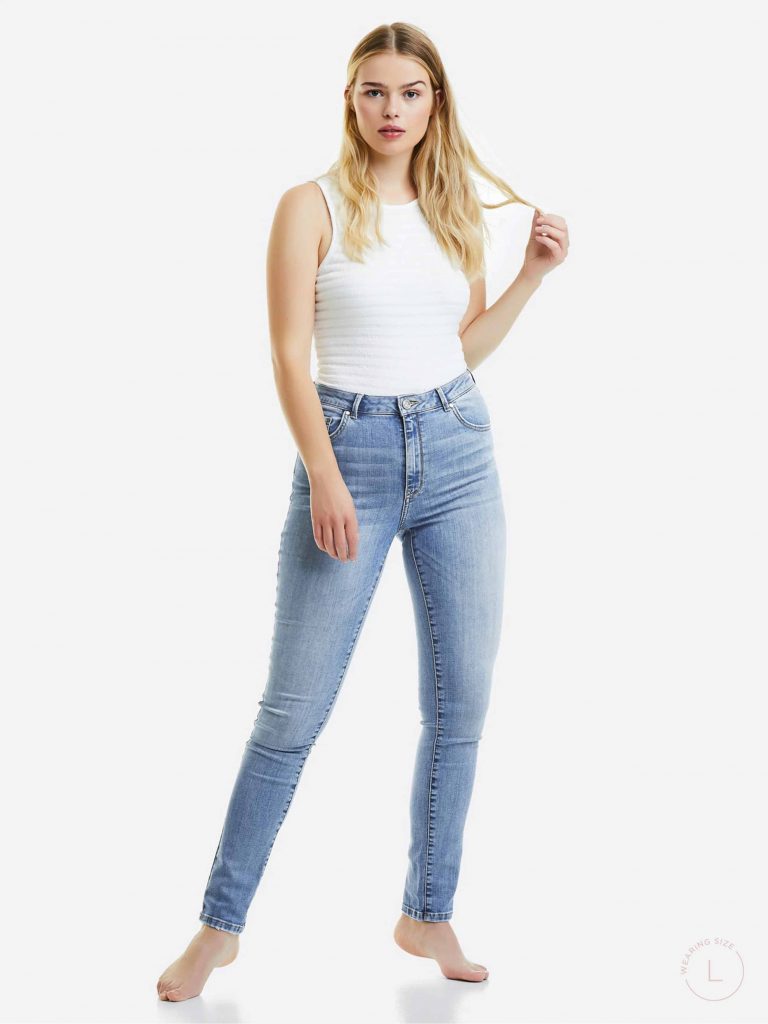 Blå skinny jeans