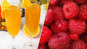 Mimosa recept med apelsin, persika, hallon eller alkoholfri