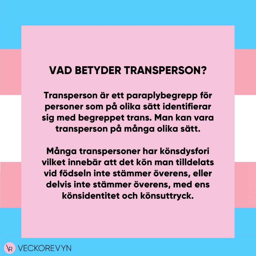 VeckoRevyn vad betyder transperson