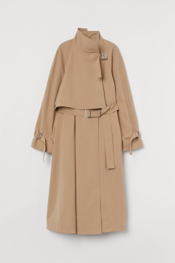 beige trenchcoat hm