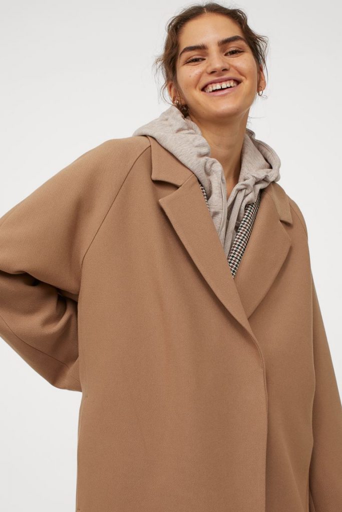 Mörkbeige kappa H&M