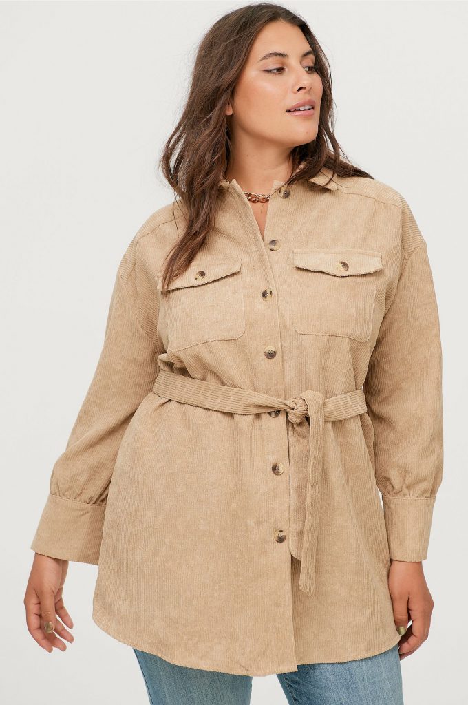 skjortjacka beige plussize