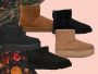 Hostens trend ar mini uggs for dam i svart beige och brunt