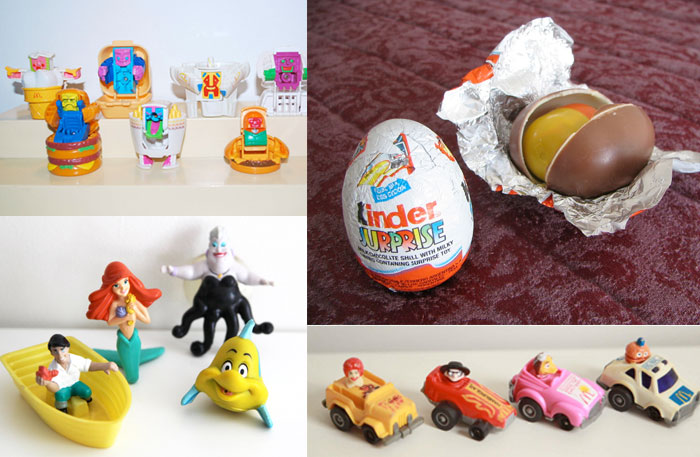 Leksaker happy meal Kinderägg 90-talet. 