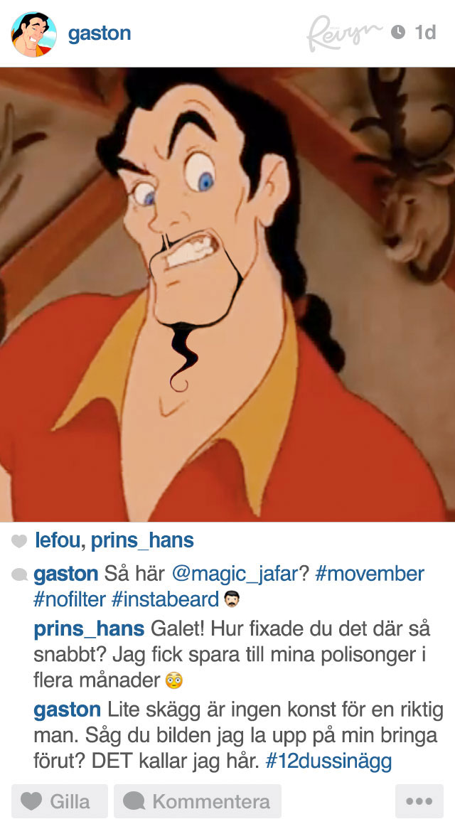 Gaston på Instagram