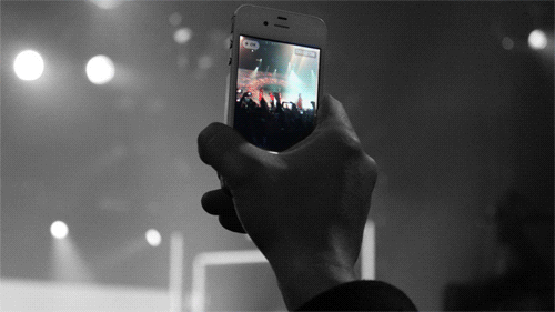 Konsert genom iphone