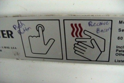 push button receive bacon 7