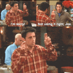 Joey använder citationstecken fel vänner